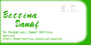 bettina dampf business card